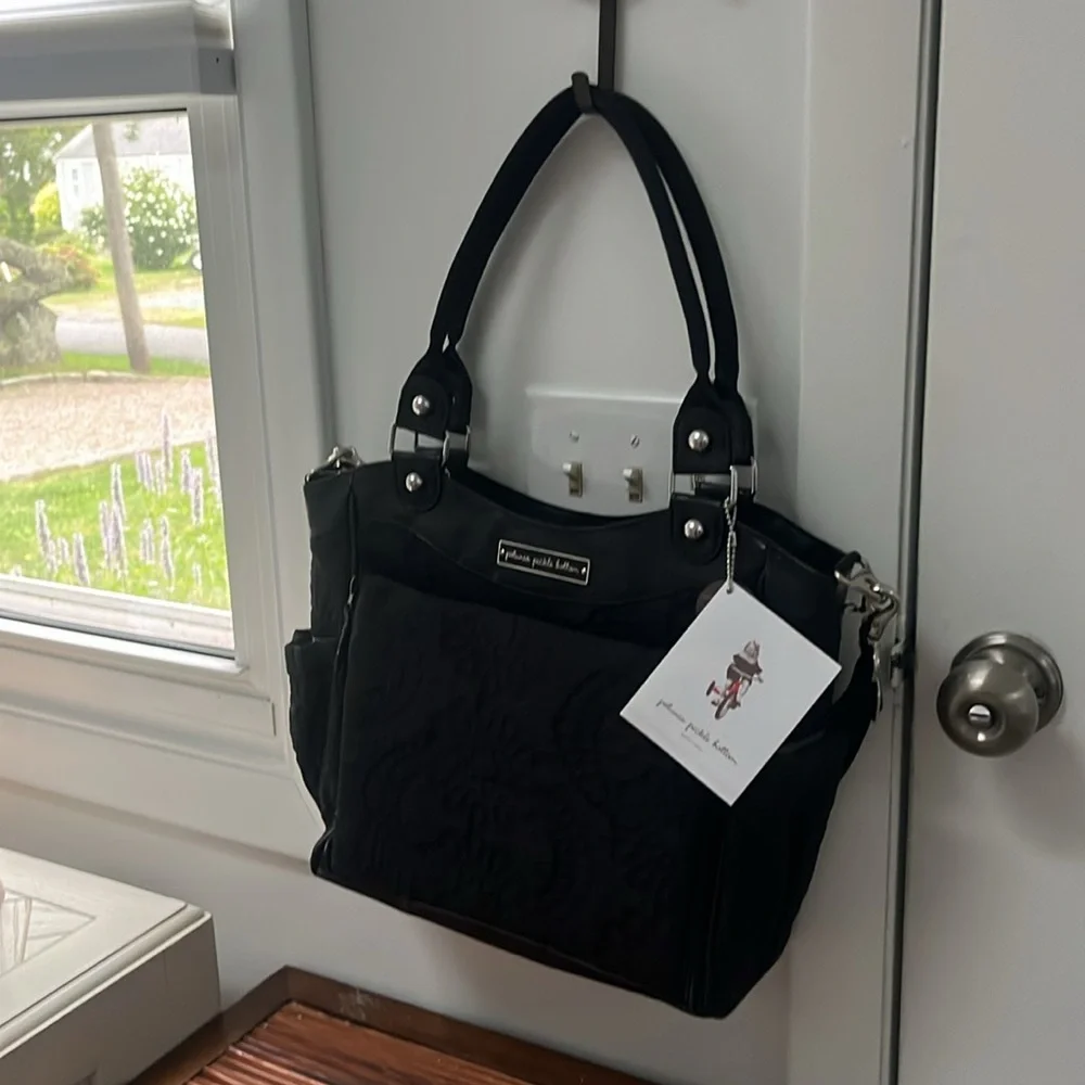 Petunia Pickle Bottom Central Park North Embossed City Carryall Diaper Bag,NWT